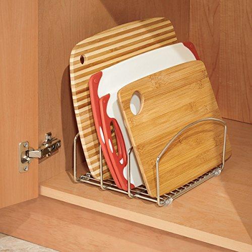 Decoformax Metal Wire Cookware Organizer Rack for Kitchen Cabinet, Pantry and Shelves - Organizer Holder with Three Slots for Cookie Trays, Muffin Tins, Bread Pans, Cutting Boards