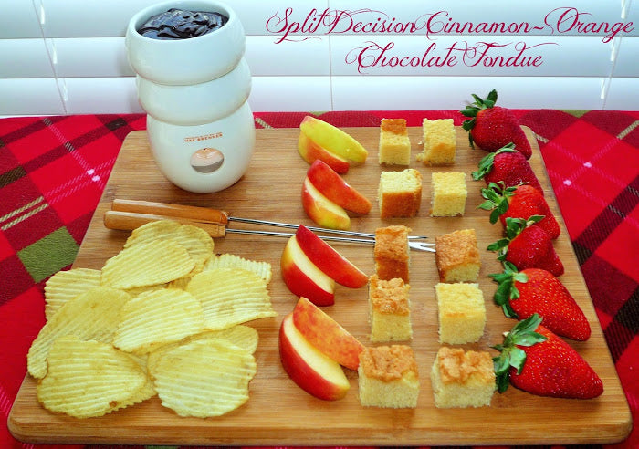 A Perfect At-Home Valentines Day Celebration...Featuring Split Decision Cinnamon-Orange Chocolate Fondue #valentinesfood #athomecelebration #chocolate #fondue #dipit