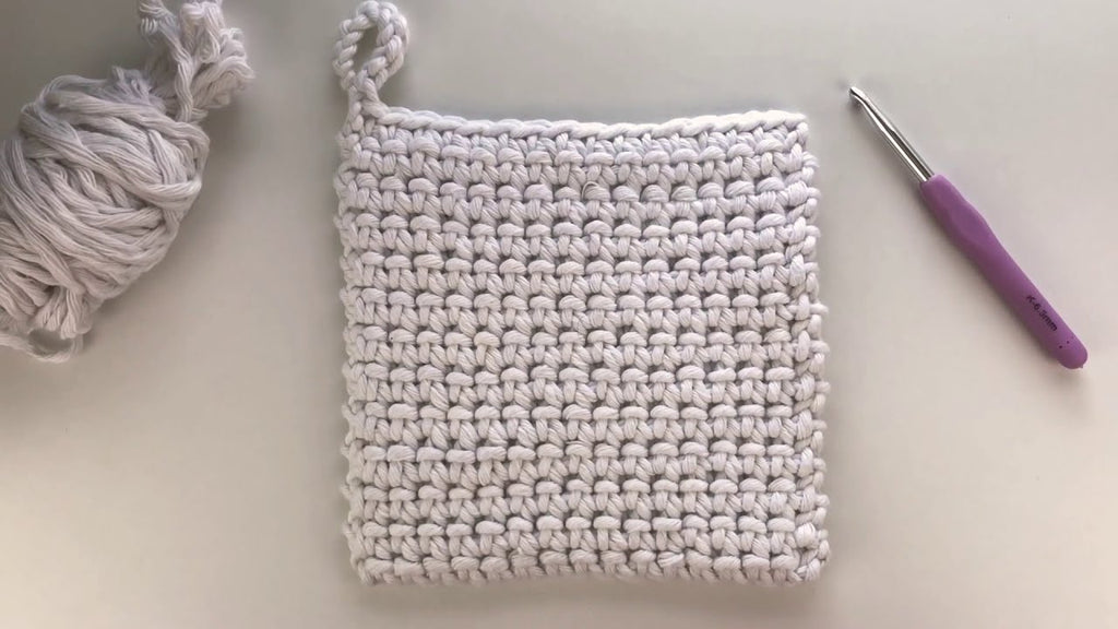 THERMAL STITCH HOT PAD TUTORIAL, EASY CROCHET POT HOLDER, HOW TO CROCHET A POT HOLDER by Pont Neuf Studio (1 year ago)