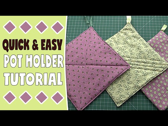 Quick and Easy Pot Holder Tutorial - This is a super quick sewing project and a great way to use up your fabric scraps