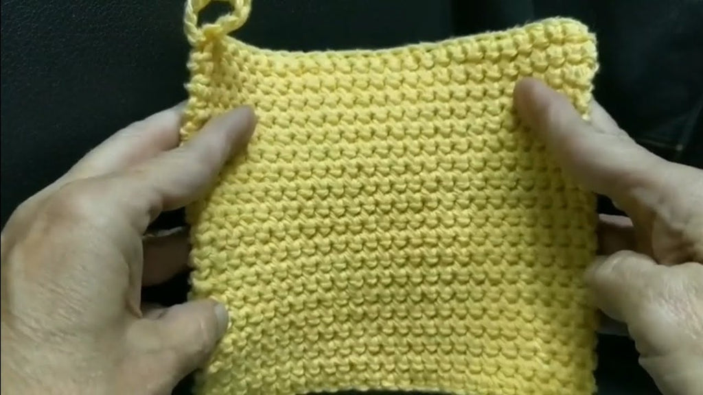 Learn how to crochet a thermal stitch potholder