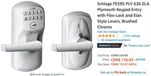 Amazon Canada Deals: Save 46% on Schlage Plymouth Keypad Entry + 42% on Dash Mini Rice Cooker Steamer + More Offers