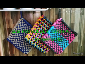 On this video i will teach you how to make string pot holder ,, extra income at home #potholder #cutepotholder #stringpotholder.