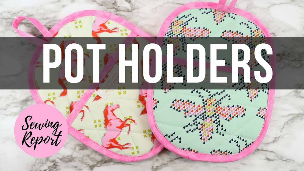 Pot holders are a simple and approachable sewing / quilting project for beginners