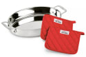 All-Clad Stainless Steel 15" Oval Baker & Pot Holder Set for $42 + free shipping