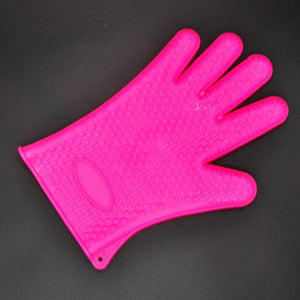 1 Piece Thick Silicone Gloves Heat Resistance Oven Mitts Anti-slip Pot Holder Baking BBQ Tools Kitchen Accessories