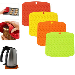1 Silicone Pot Holder Trivet Mat Heatproof Heat Resistant Mitts Pad Multipurpose