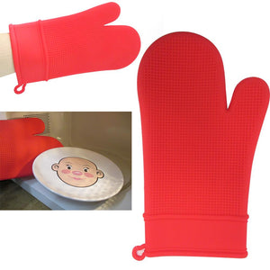 2 Silicone Heat Resistant Oven Gloves Non Slip Safe Grip Cooking Pot Holder Mitt