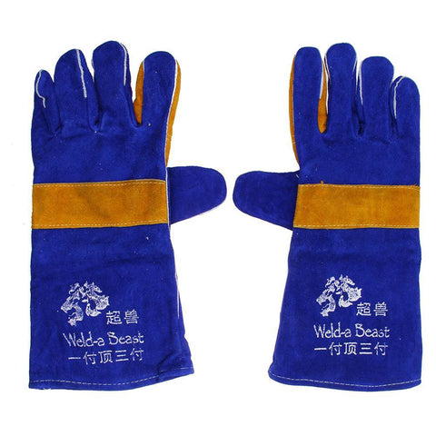 Heavy Duty Leather Welding Gloves 500℃ Fire Resistant Welders Gloves