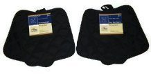 Pack of Four (4) Black Home Store Cotton Pot Holders (2 Sets of 2)