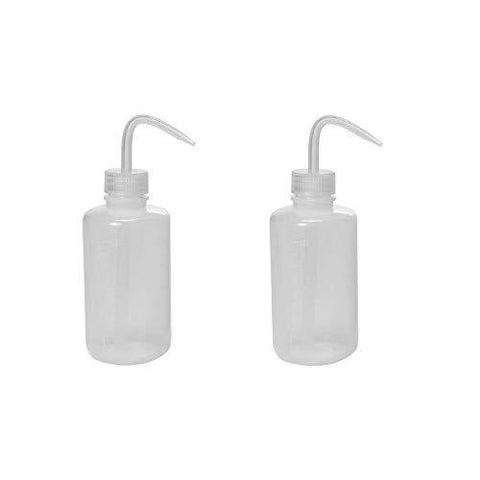 2Pcs White Plastic Bent Tip Squeeze Bottle Storage Wash Cleaning Watering Bottle Can Pot Holder Gardening Tools With Bend Mouth Scale Mark For Oil Water Liquid Chemical Laboratory Supply 150Oz/5Oz