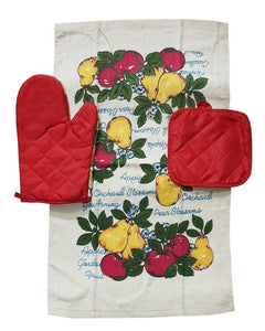 Kitchen Towel, Oven Mitt and Pot Holder Set