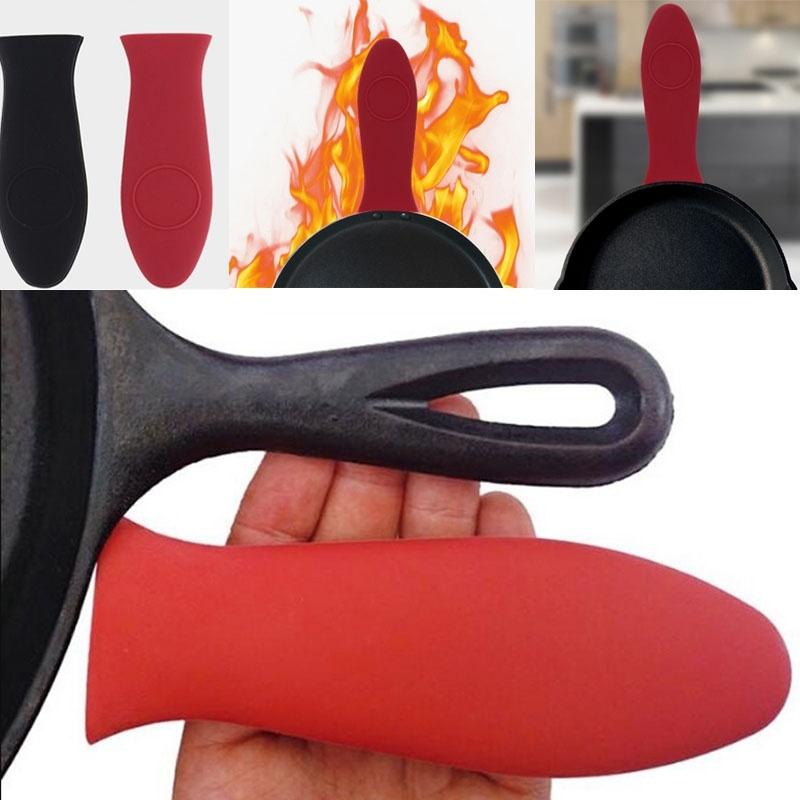 Non-Slip Silicone Hot Handle Holder Potholder Cast Iron Skillets Sleeve Grip Cover