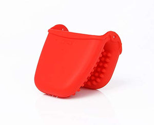 Dexas Mini Silicone Oven Mitt with Raised Nibs, Red