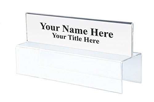 Double-Sided Office Cubicle Nameplate Sign Frame 8-1/2" Wide x 2-1/2" high x 2" deep Hook- PNHT2085025020 (10 Pack) - Cubicle Name Plate Holders