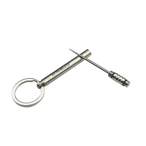 Titaner Outdoor Camping Picnic Titanium Toothpick With Protective Case Holder EDC Pocket Keychain Tool