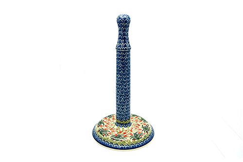 Polish Pottery Paper Towel Holder - Crimson Bells