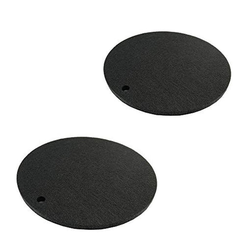 Kasego Felt Coasters of 2 pcs Absorbent Felt Trivet for Pot and Pans Pot Holders for Kitchen, Protects Your Table & Desk 7.87" (Round) (Black)(4J6)