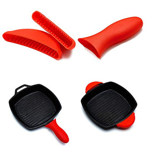 QELEG Silicone Handle Holder Silicone Assist Handle Sleeve Grip, Handle Cover (RED)