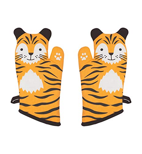 Now Designs 2032006aa Critter Oven Mitt, Set of Two, Tessa Tiger,