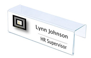 Cubicle Name Plate Holders 11" Wide x 2" high x 2" deep Hook - PNH110020020 (40 Pack)