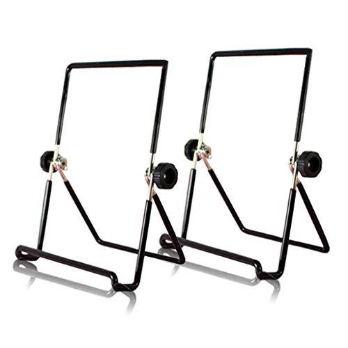 2 Pcs Multi Purpose Bookstand, Kicpot Holders Three Wire Display Stand For Books, Cookbook,Ipad, Tablet,Music (Iron)