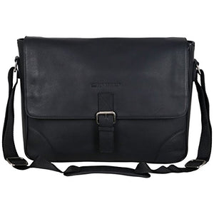 Ben Sherman Karino Leather 15" Laptop & Tablet Crossbody Travel Messenger Bag (RFID) Laptop