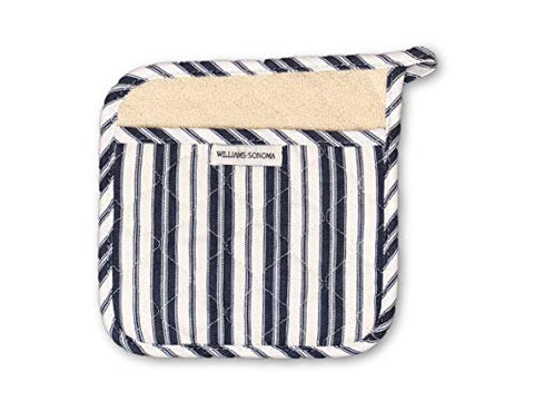 Williams-Sonoma Striped Potholder, Navy Blue