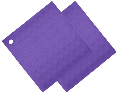 Aroma Bakeware Silicone Trivet/Pot Holder (Set of Two) (Purple)