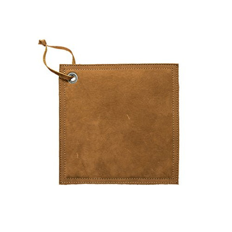 Hide & Drink Leather Hot Pot Pad (Potholder), Double Layered, Double Stitched and Handmade Swayze Suede