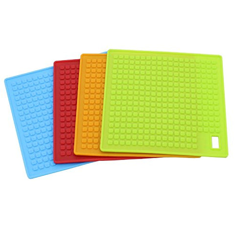 GF Pro Heat Resistant Silicone Kitchen Utensil! Pot Holders/Coaster/Trivets/Spoon Rest/Hot Pads (MatBlack)