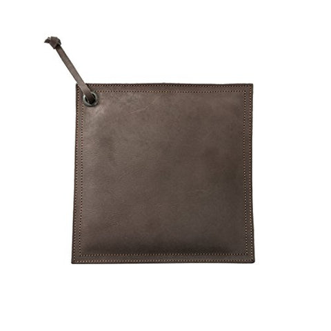 Hide & Drink Leather Hot Pot Pad (Potholder), Double Layered, Double Stitched and Handmade Espresso