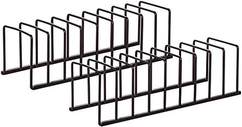 STORAGE MANIAC Bakeware Pot Lid Rack Holder Organizer, Pantry and Cabinet Holder, Bronze, 2-Pack