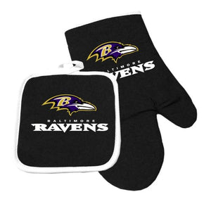 Pro Specialties Group Baltimore Ravens Sports Team Logo Oven Mitt and Pot Holder