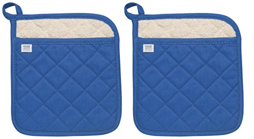 Now Designs Superior Potholders, Set of Two, Royal Blue