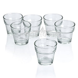 Light In The Dark Clear Glass Flower Pot Votive Candle Holders Set of 12