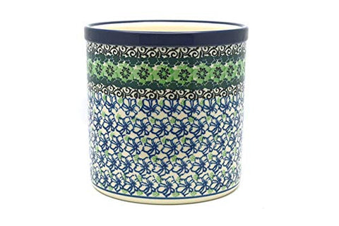 Polish Pottery Utensil Holder - Kiwi