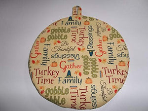 Pot Holders Heat Resistant Thanksgiving Fall Potholders Handmade Double Insulated Quilted Hot Pads Trivets 9 Inches Round