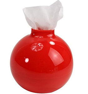 Bomb Shape Paper Pot Toilet Paper and Tissue Paper Holder, Red