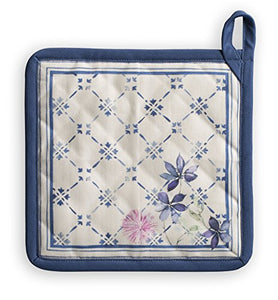 Maison d' Hermine Faïence 100% Cotton Pot Holder, 8-Inch by 8-Inch.