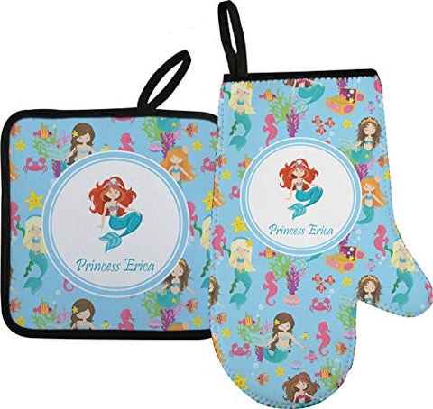 YouCustomizeIt Mermaids Oven Mitt & Pot Holder (Personalized)