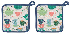 Now Designs 803890aa Potholders, Set of Two, Perfect Cuppa, 2 Piece