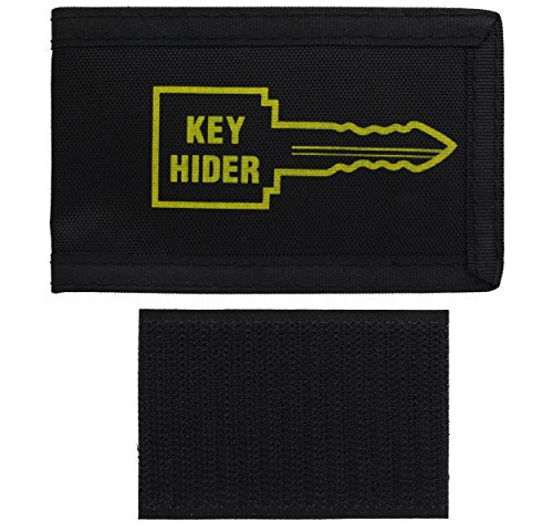 Ram-Pro Soft Hide-A-Key Holder Pouch Large with Self Adhesive - Pouch Spare Key Hider Black, Clean Surface Stick to Anything Extra Super Strong - Good for Extra Spare Car Key, House Key