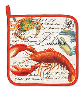 Michel Design Works Cotton Potholder, Lobster