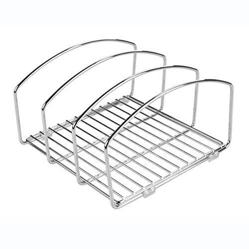 Decoformax Metal Wire Cookware Organizer Rack for Kitchen Cabinet, Pantry and Shelves - Organizer Holder with Three Slots for Cookie Trays, Muffin Tins, Bread Pans, Cutting Boards