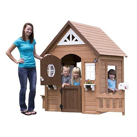 Backyard Discovery Aspen All Cedar Outdoor Wooden Playhouse