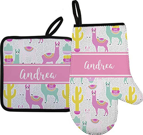 YouCustomizeIt Llamas Oven Mitt & Pot Holder (Personalized)