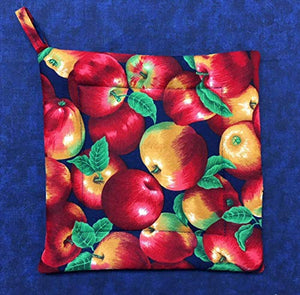 Apples Green Leaves Square Pot Holder Hot Pad Trivet