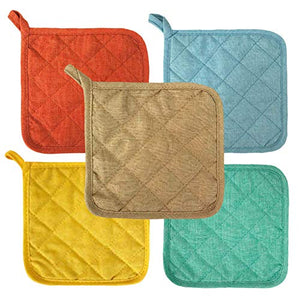 Lobyn Value Packs Potholders 10 Each Seashore Multi Beach Themed Colors