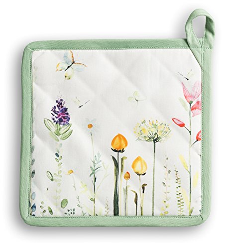 Maison d' Hermine Botanical Fresh 100% Cotton Pot Holder 8 Inch by 8 Inch